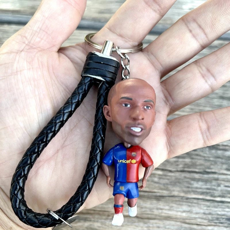 Design PVC Football Player Keychain Set Multicolor Accessories - 4