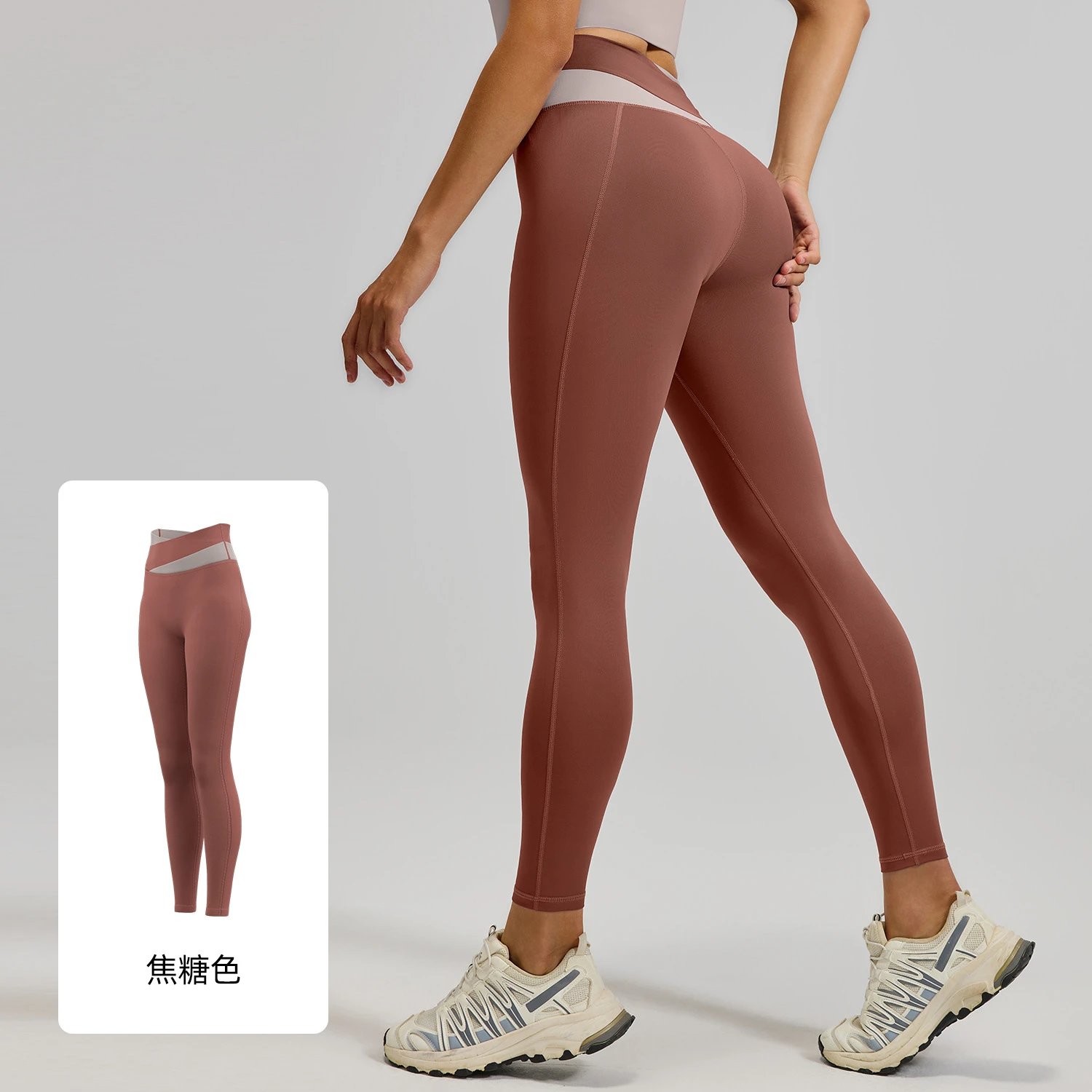 焦糖色长裤