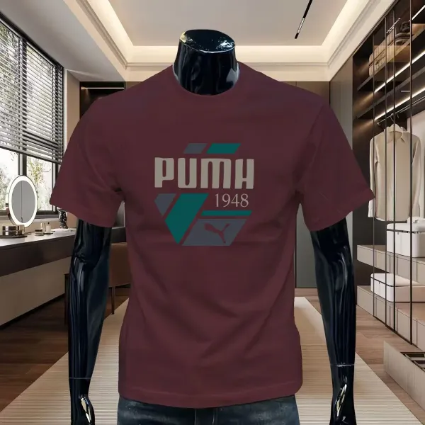 Puma 1948 Heritage Graphic T-Shirt Burgundy - 5