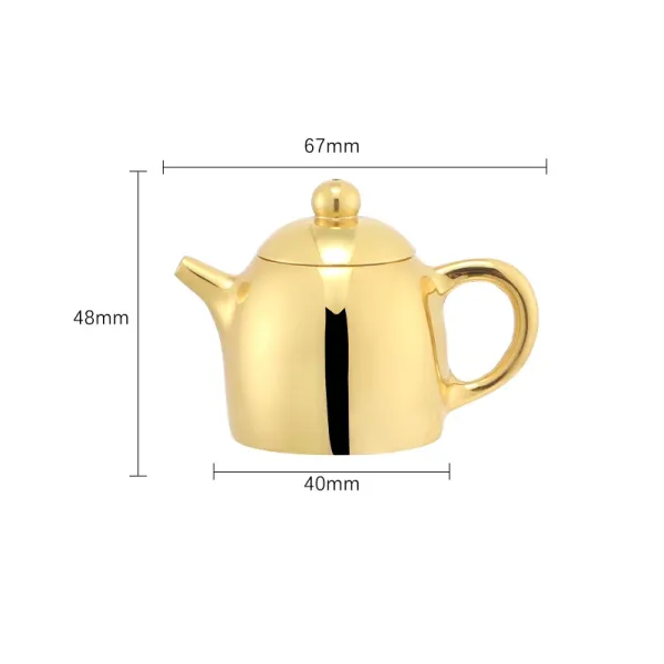 Design Mini Gold Teapot Accessories - 1