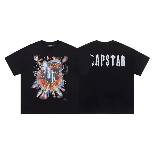 Trapstar Tra Star Blue Print White T-Shirt - 2