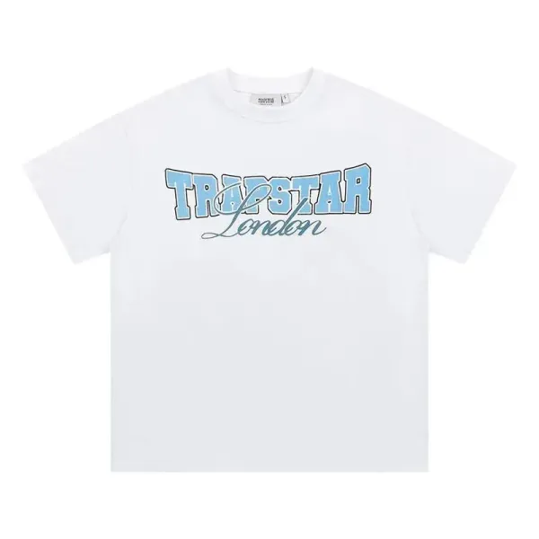 Trapstar Tra Star Blue Print White T-Shirt - 6