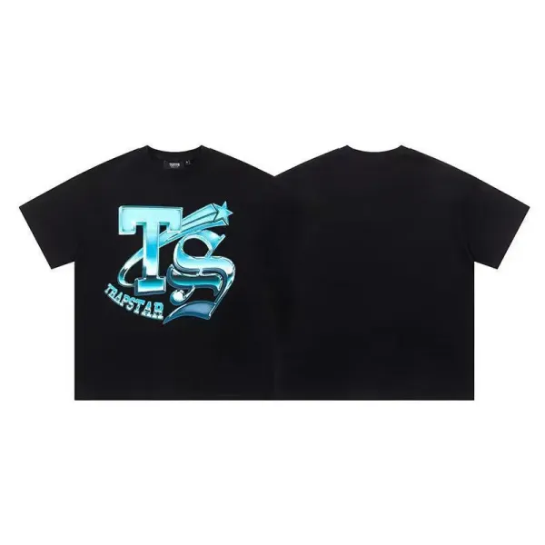 Trapstar Tra Star Blue Print White T-Shirt - 20