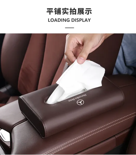 Design Mercedes-Benz Center Console Armrest Tissue Box Holder Black Automotive Accessory Accessories - 12