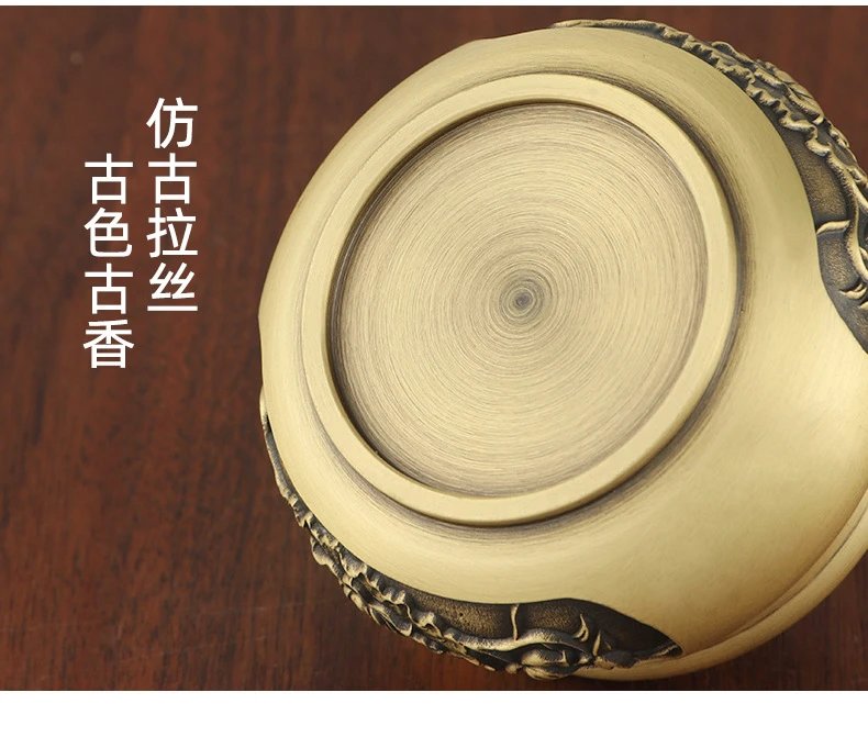 Design Brass Lotus Carved Incense Burner Gold Accessories - 12