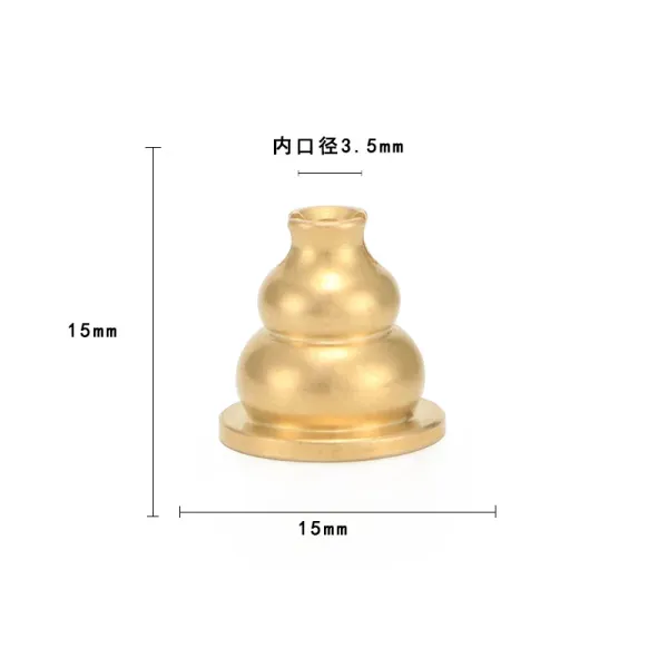 Design Brass Gourd-Shaped Perfume Diffuser Cap Gold Accessories Jewelry - 1