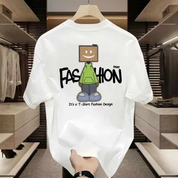 Design Fashion Graphic Print White T-Shirt - 3