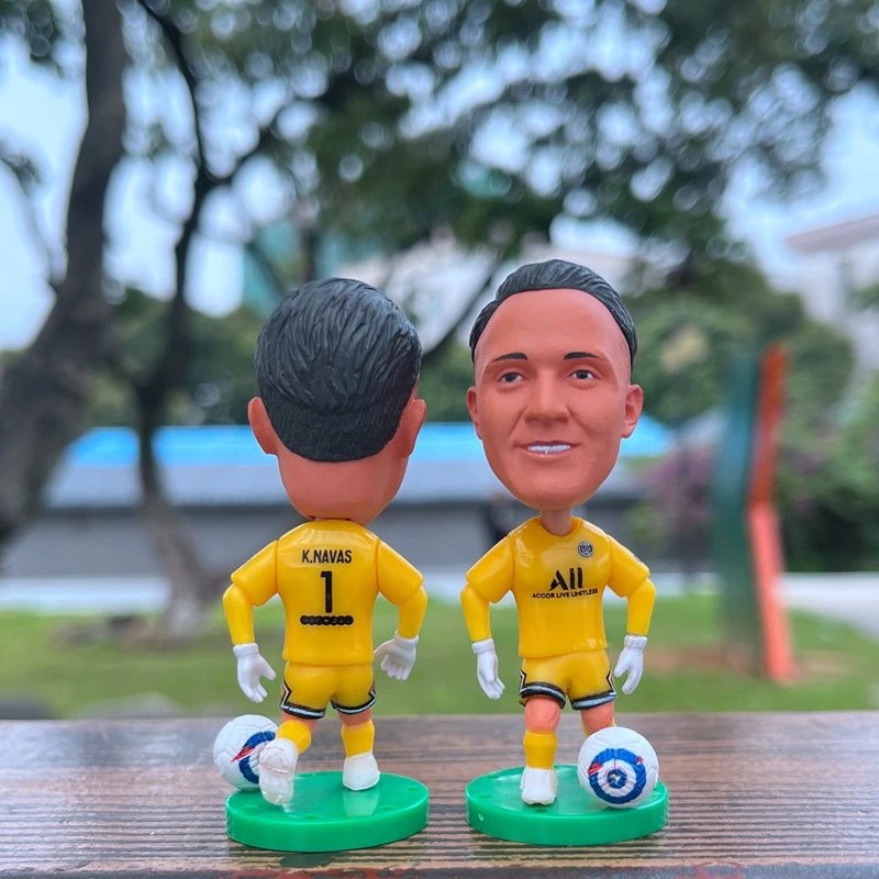 Design Al Nassr FC Cristiano Ronaldo Bobblehead Figure Yellow Blue Jersey Collectible Accessories - 21