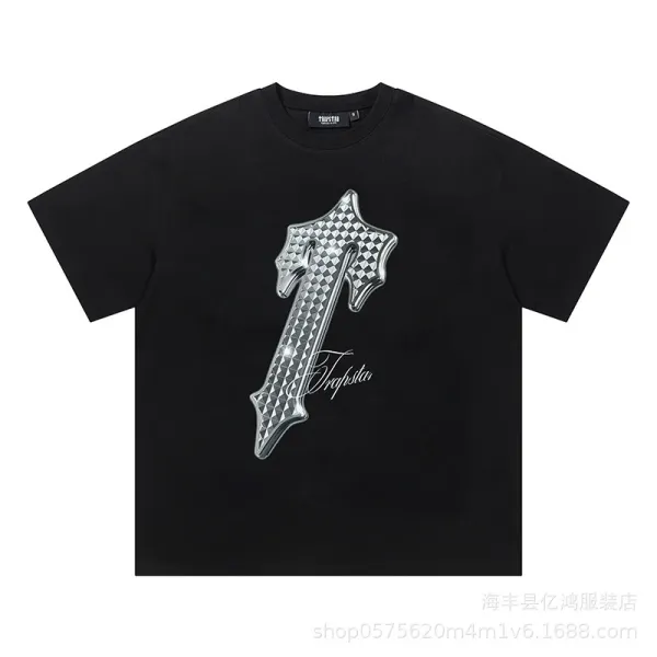 Trapstar Tra Star Blue Print White T-Shirt - 64