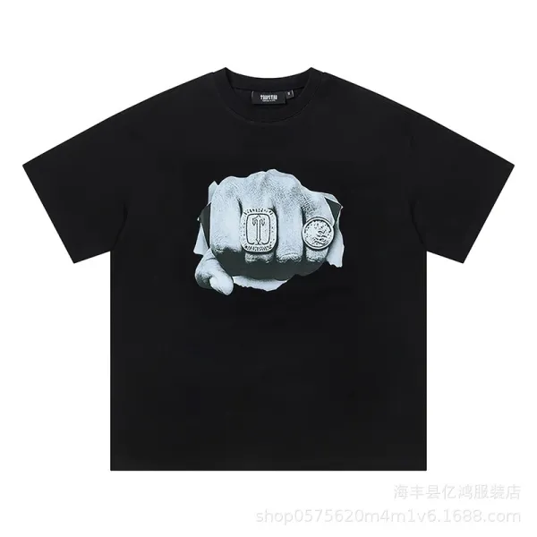 Trapstar Tra Star Blue Print White T-Shirt - 70