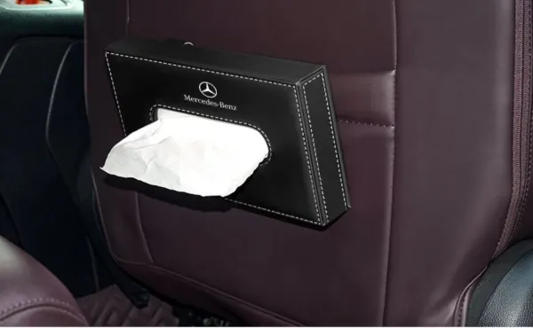 Design Mercedes-Benz Center Console Armrest Tissue Box Holder Black Automotive Accessory Accessories - 28
