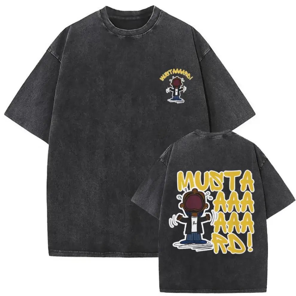 Design Lamar Mustard Bottle Graphic Oversized T-Shirt Black T-Shirts - 46