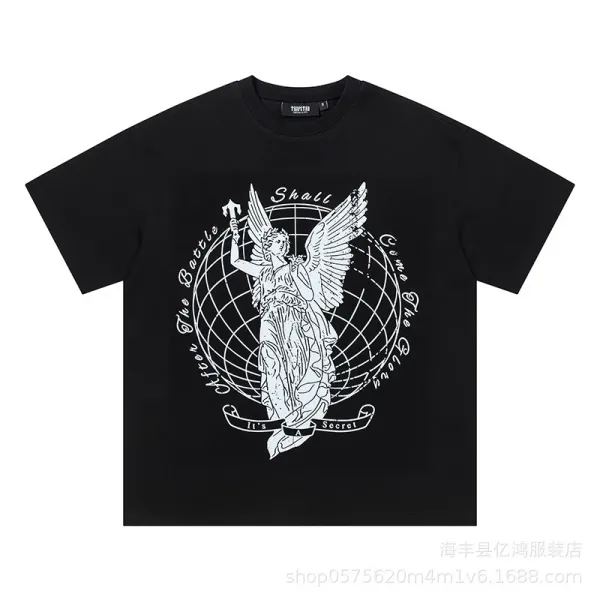 Trapstar Tra Star Blue Print White T-Shirt - 85