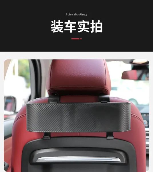 Design Creative Car Seat Back Storage Box with Hooks Black Bags - 20