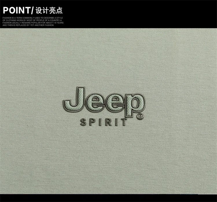 Design Jeep Spirit Classic Black Logo T-Shirt T-Shirts - 5