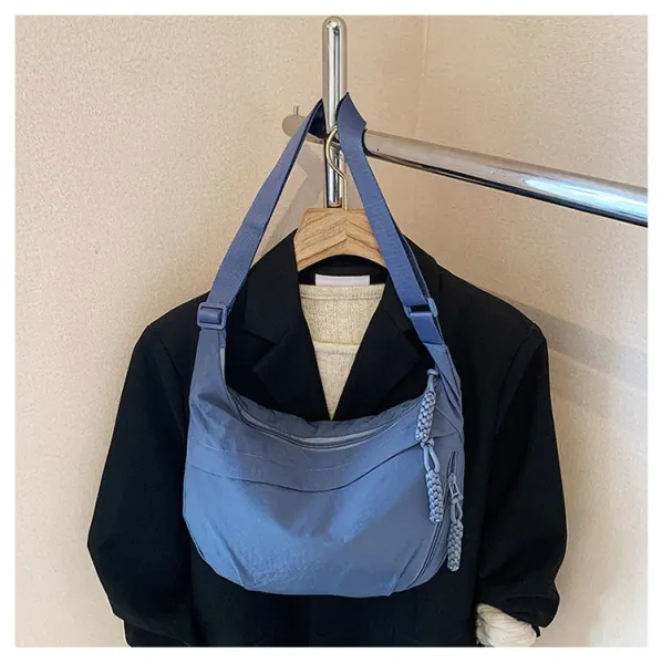 Design Hobo Bag Blue Minimalist Shoulder Bag - 30