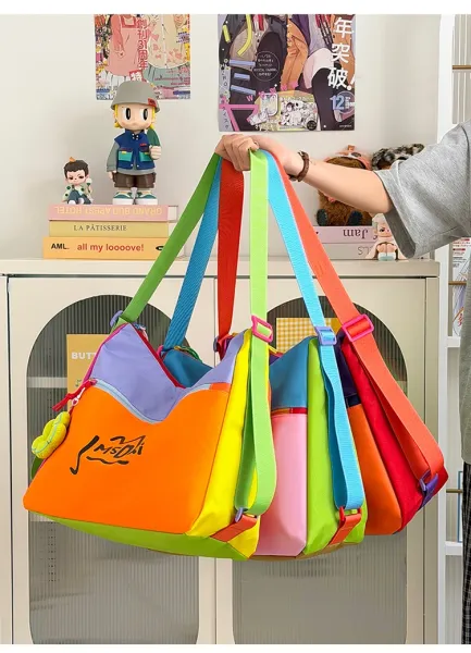 Design JMsDai Colorblock Hobo Bag Multicolor Shoulder Bag Hobo Bag - 13