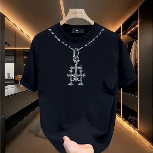 Design YZEE.MC Rainbow Brushstroke Navy T-Shirt T-Shirts - 21
