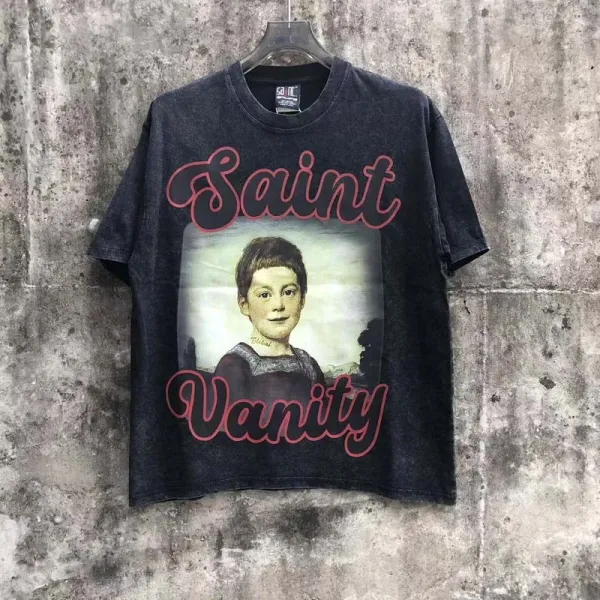 Design Saint Vanity Stable Co. Rodeo Print Black T-Shirt T-Shirts - 6