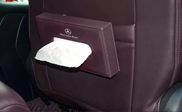 Design Mercedes-Benz Center Console Armrest Tissue Box Holder Black Automotive Accessory Accessories - 24