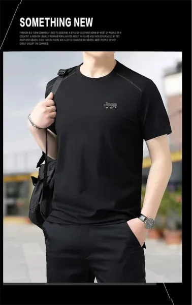 Design Jeep Spirit Classic Black Logo T-Shirt T-Shirts - 11