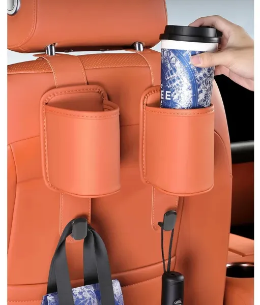 Design Multi-Function Car Cup Holder Hook White Accessory Accessories - 8