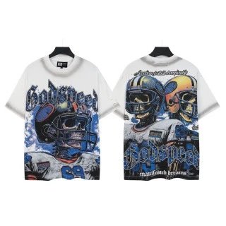 Godspeed Football Helmet Graphic T-Shirt White