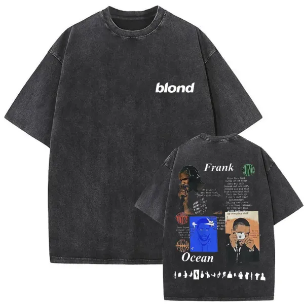Frank Ocean blond Oversized Acid Wash T-Shirt - 8