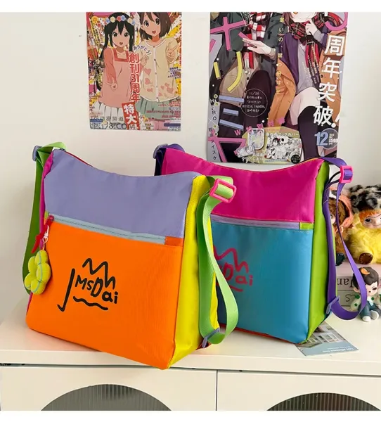 Design JMsDai Colorblock Hobo Bag Multicolor Shoulder Bag Hobo Bag - 27