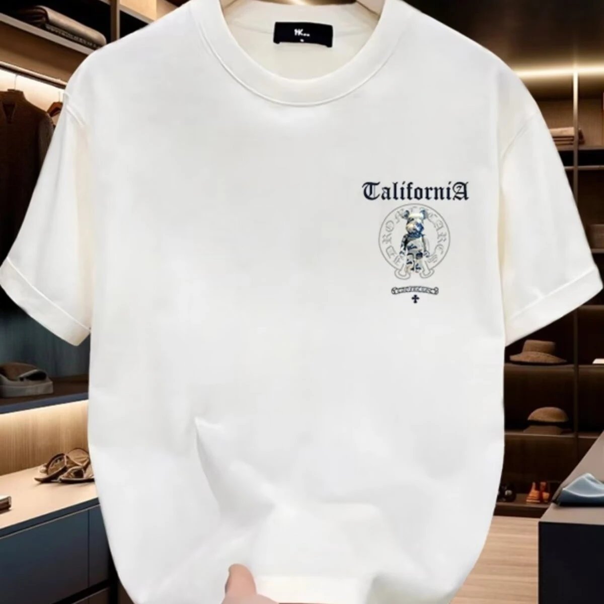 Design CaliforniA Bear Logo White T-Shirt - 5
