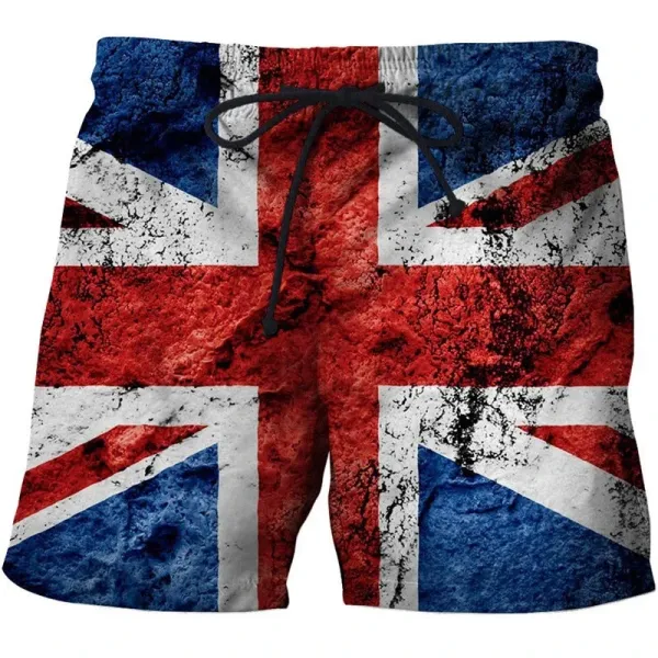 Design American Flag Print Swim Shorts Swimwear - 5