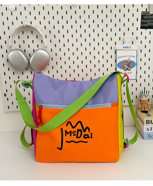 Design JMsDai Colorblock Hobo Bag Multicolor Shoulder Bag Hobo Bag - 31