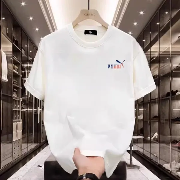 Puma Logo Graphic Print White T-Shirt - 5