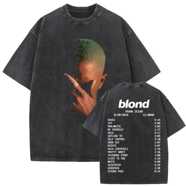 Frank Ocean blond Oversized Acid Wash T-Shirt - 28