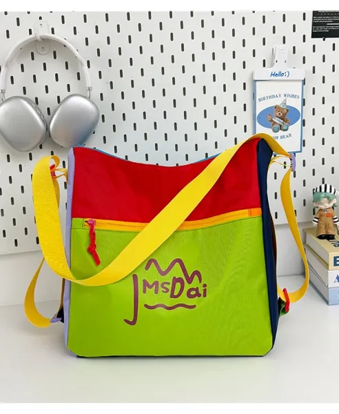 Design JMsDai Colorblock Hobo Bag Multicolor Shoulder Bag Hobo Bag - 37