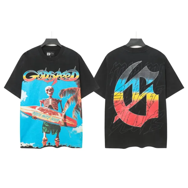 Godspeed Skeleton Graphic Black T-Shirt - 29
