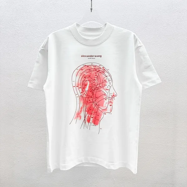 Alexander Wang Logo Neck T-Shirt White T-Shirt - 5