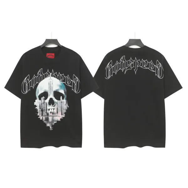 Godspeed Skeleton Graphic Black T-Shirt - 40