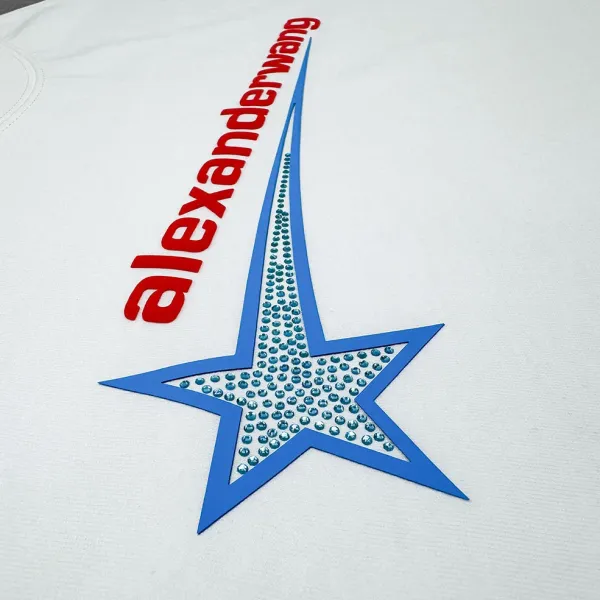 Alexander Wang Logo Neck T-Shirt White T-Shirt - 26