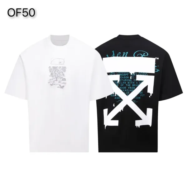 Off-White Mona Lisa Tape Print T-Shirt White and Black - 46