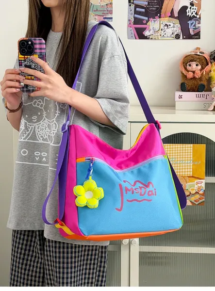 Design JMsDai Colorblock Hobo Bag Multicolor Shoulder Bag Hobo Bag - 18