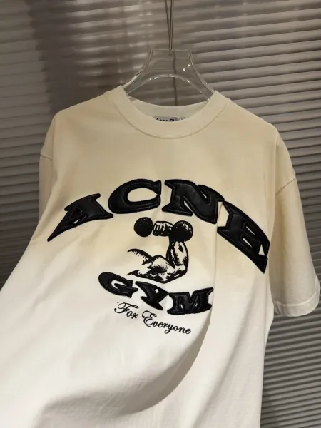 Acne Studios Heart Logo Oversized T-Shirt Pink - 5
