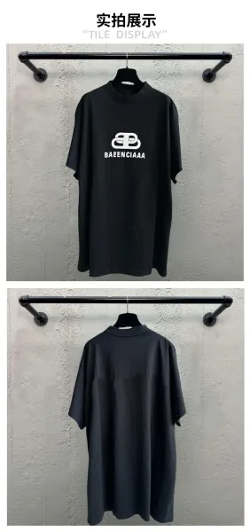 Balenciaga Baeenciaaa Logo Print White T-Shirt - 4