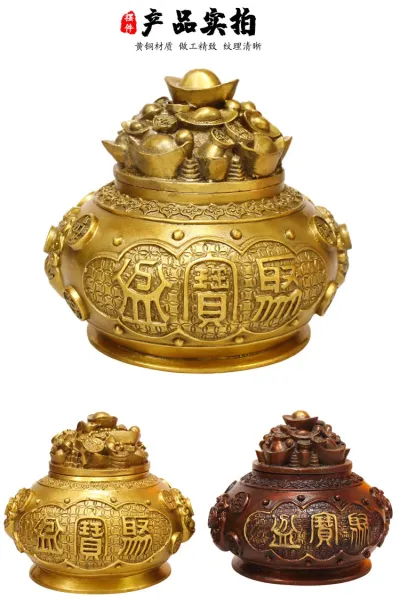 Design Five-Luck Wealth God Bronze Incense Burner Accessories - 7