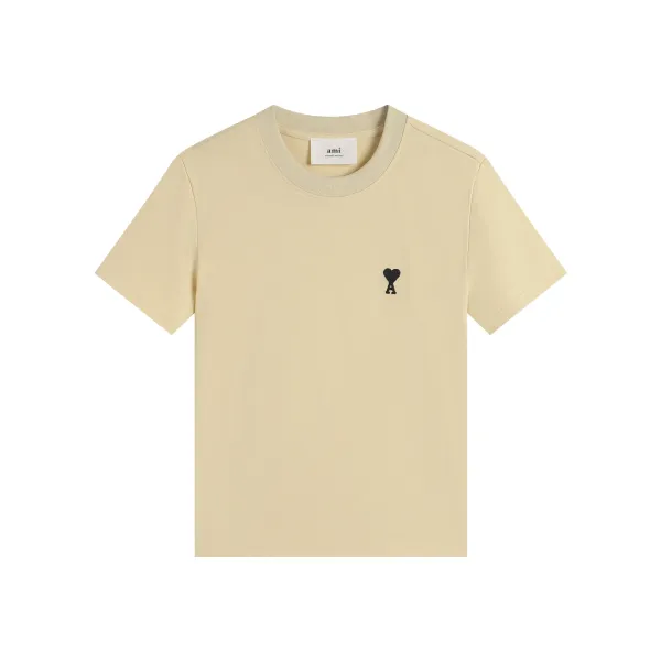 AMI Paris Classic Heart Logo Beige T-Shirt - 27
