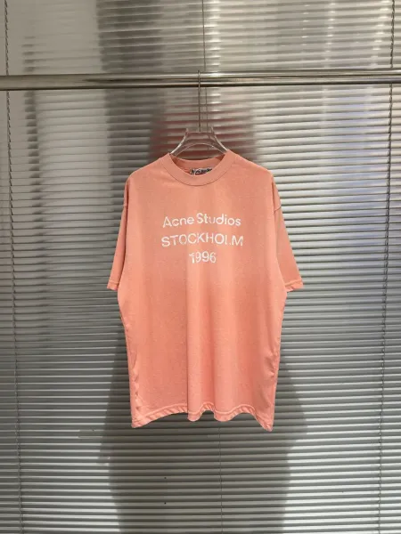 Acne Studios Heart Logo Oversized T-Shirt Pink - 25