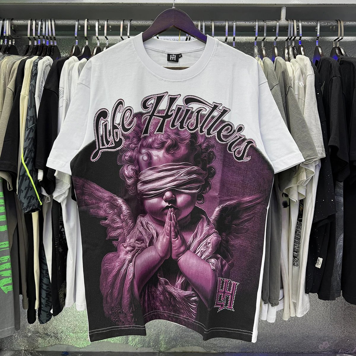 Design Life Hustlers Jesus Is King Graphic T-Shirt Black T-Shirts - 12