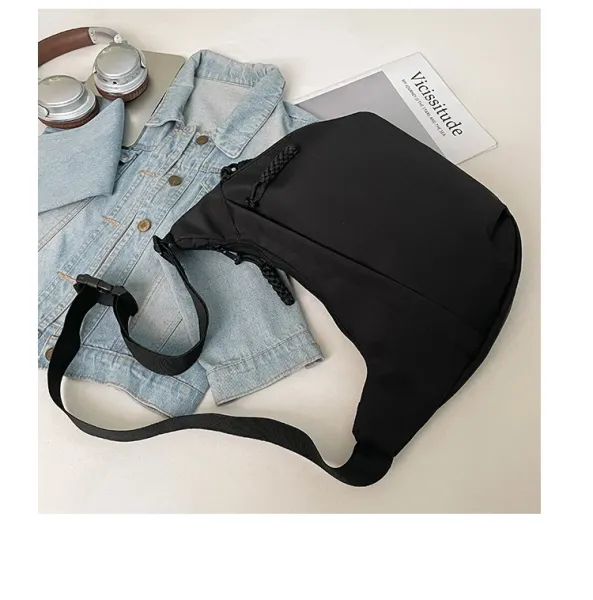 Design Minimalist Black Hobo Crossbody Bag - 38