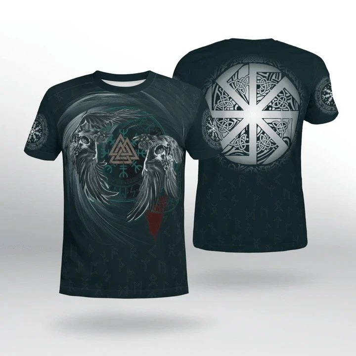 Design Chainmail Armor Print T-Shirt Black / Army Green - 22