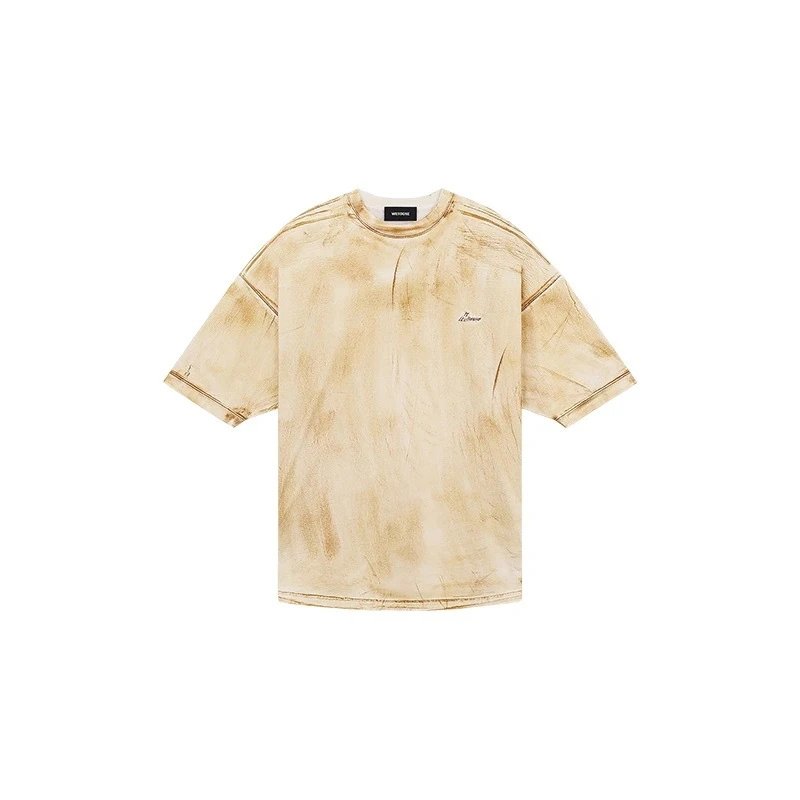 WETIDONE T-Shirts Short-Sleeve Crewneck — w 67 Apricot color